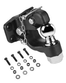 Pintle Hook, 20000 lbs Towing Capacity, Trailer Hitches Receiver Hook Combination 2-inch Hitch Ball