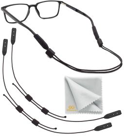 Eye Glasses Holders Around Head No Tail Eyeglasses Strap Sports 20 inch for Men Women Kids Adjustable 2 Pcs