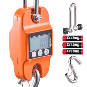 Digital Crane Scale, 880 lbs/400 kg Max Capacity, Handheld Hanging Scale with Cast Aluminum Case & LCD Display, 0.2 lbs Division & 3 Unit Switch