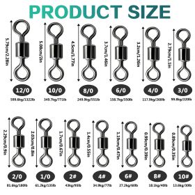 100pcs/pack Stainless Steel Rolling Swivel Connector; 30Lb-1322 Lb High Strength Fishing Rolling Barrel Swivels Fishing Tackle Accessories For Sa (size: 4#, 40lb)