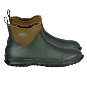 Women's Deck Boots, Waterproof Fishing Rain Boots, Anti-Slip Ankle Rubber Boots, Gardening Insulated Mud Boots, Neoprene Rubber, Lightweight & Du (Style: Black Deck Boots, size: Women-8)