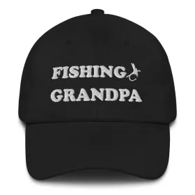 Grandpa Fishing Hat with Fly (Color: Black)